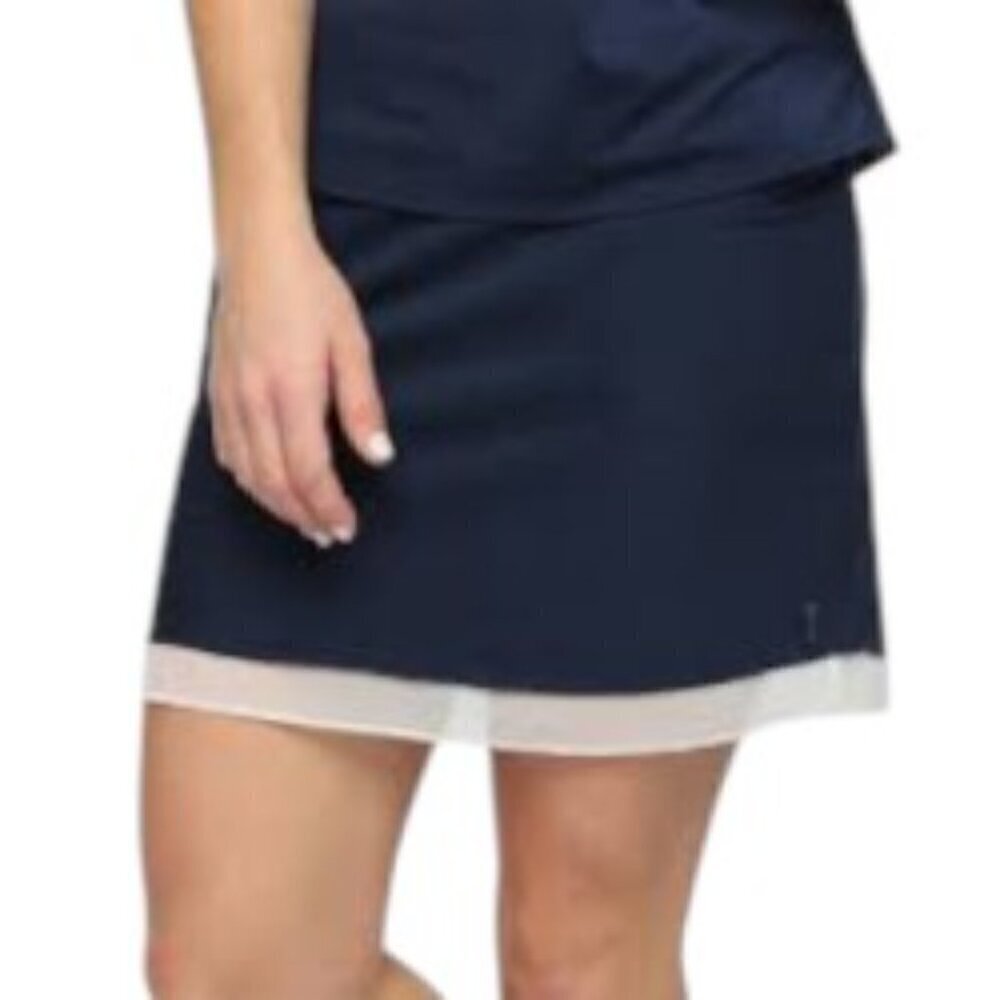 Belyn Key Navy Layered Skort Medium